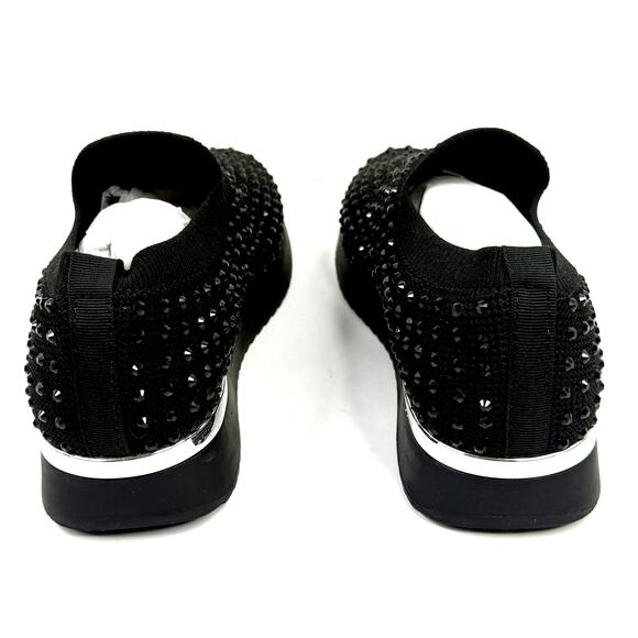 Kenneth Cole Reaction Cameron Jewel Knit Joggers Sneakers Shoes Size 8W Black - Picture 2 of 6